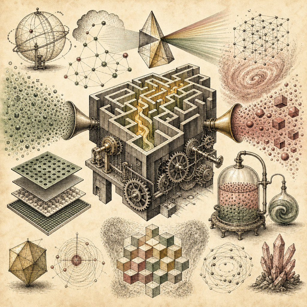 Scientific objects and symbols representing the concept of: Data Conversion Tricks: Unraveling the Digital Maze
